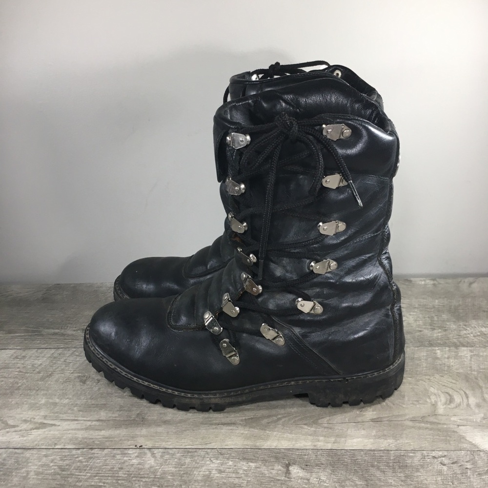 Harley-Davidson Motorcycle Combat Black Leather Riding Biker Mens Boots Size 13 - Picture 6 of 12